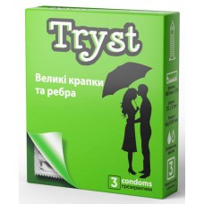 Презервативи TRYST Texture 3шт ребра та точки